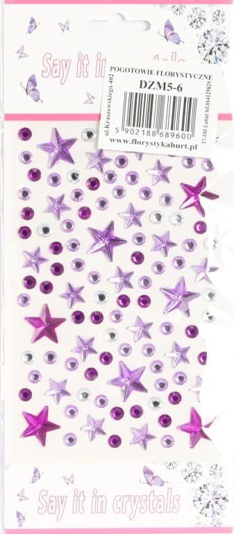 Dżety samoprzylepne Gwiazdy MIX -  kolor nr 6