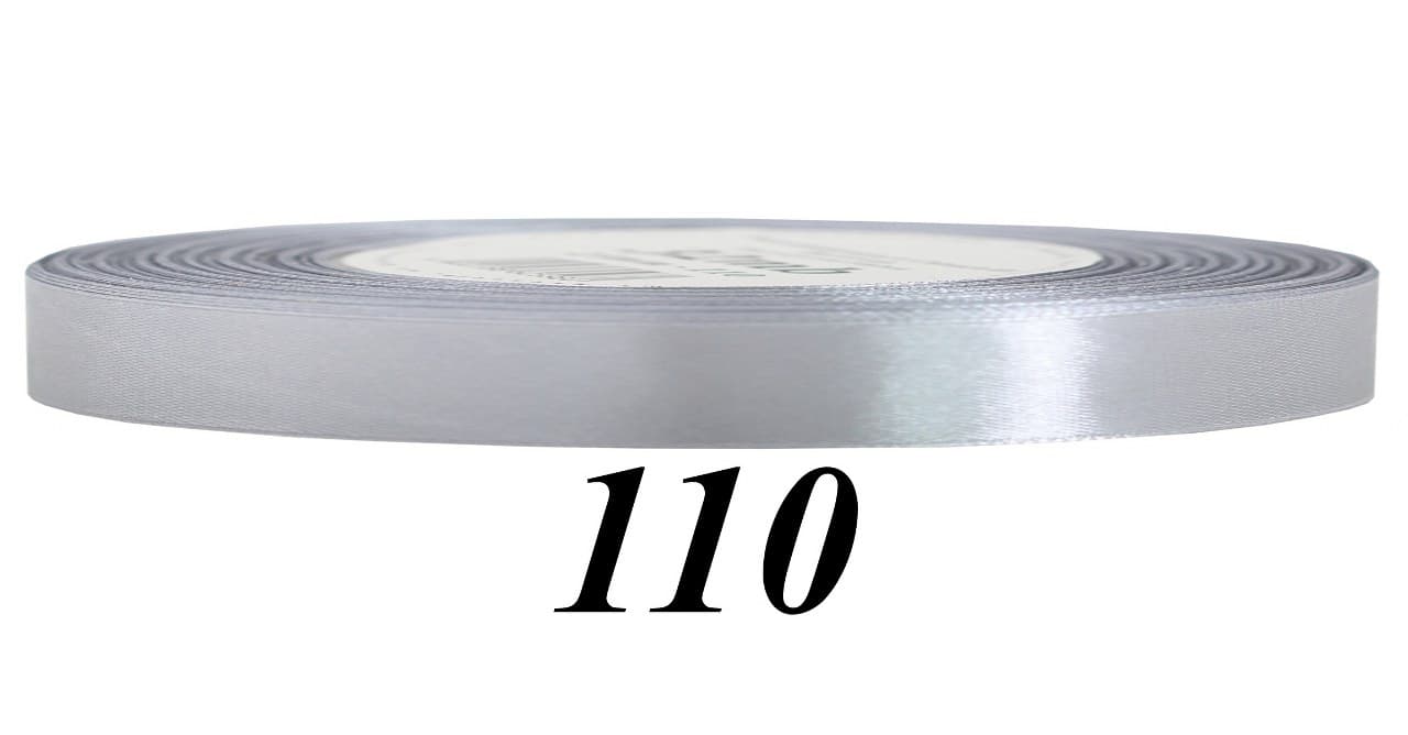 Wstążka satynowa 6mm/32mb, srebrna