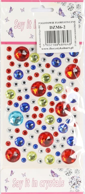 Dżety samoprzylepne Diamenty MIX -  kolor nr 2