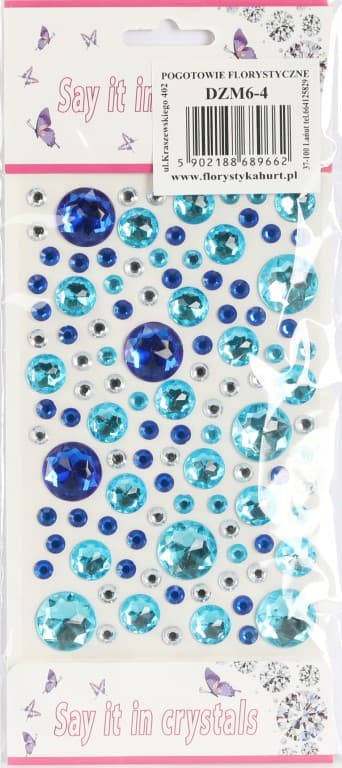 Dżety samoprzylepne Diamenty MIX -  kolor nr 4