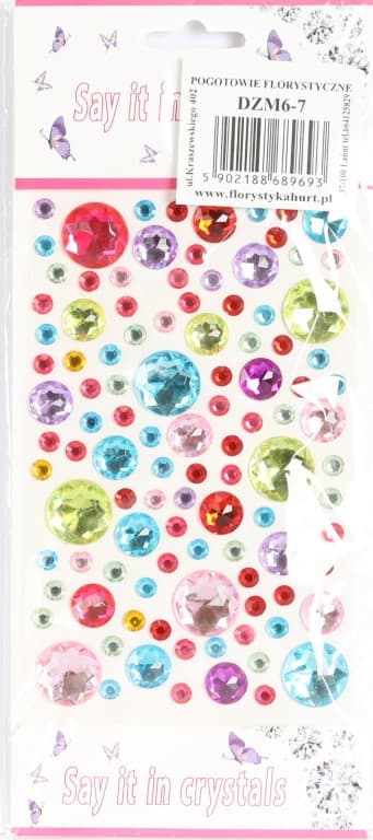 Dżety samoprzylepne Diamenty MIX -  kolor nr 7