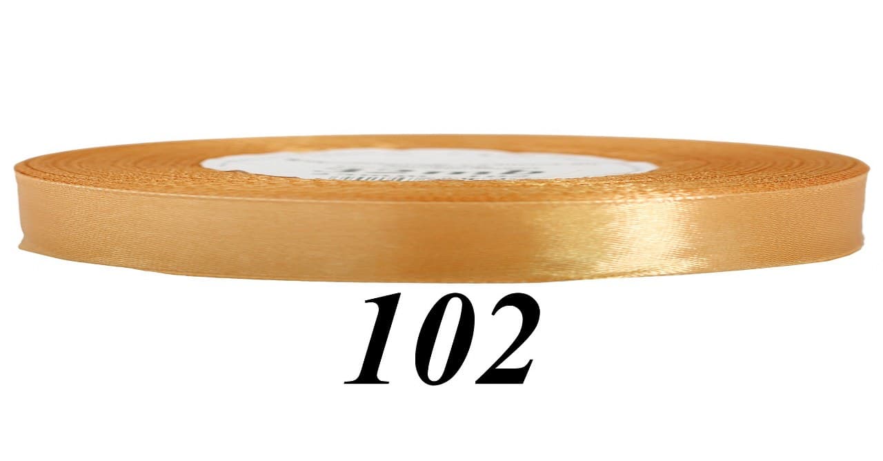 Wstążka satynowa 6mm/32mb, stare złoto