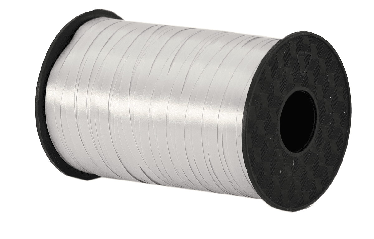 Wstążka plastikowa PP 0,5cm/225mb, jasnosrebrna