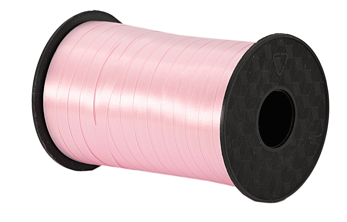 Wstążka plastikowa PP 0,5cm/225mb, jasnoróżowa