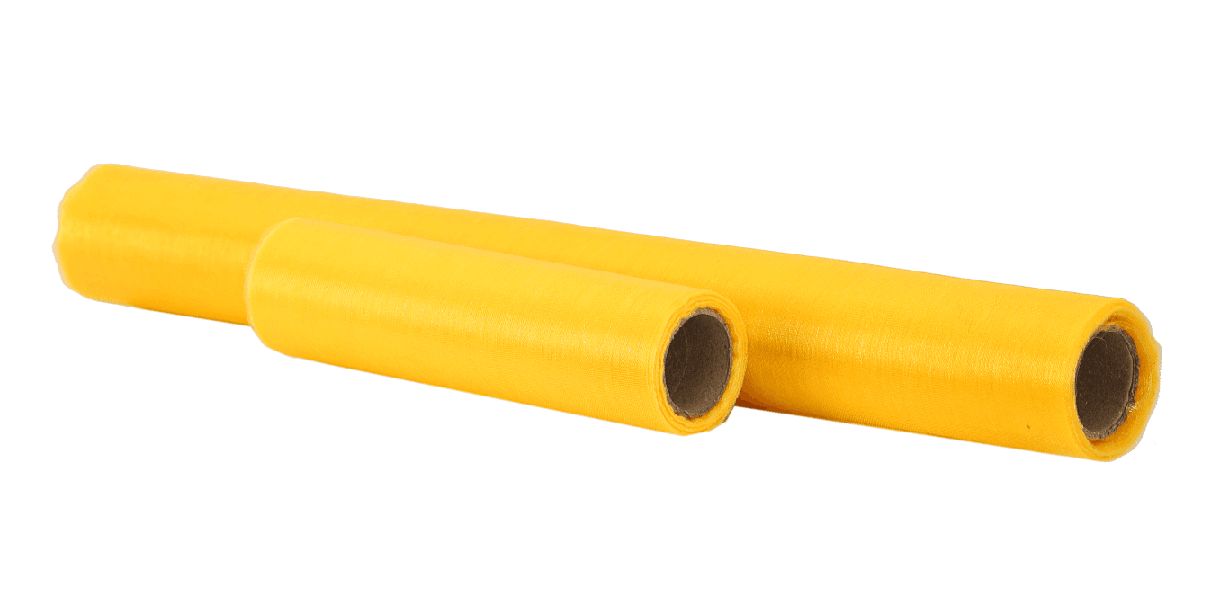 Organza nieobszywana miękka 16cm/8,1mb, żółta