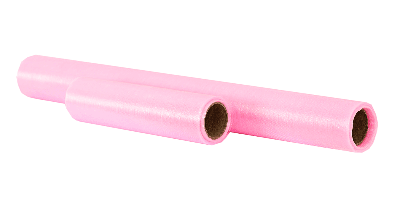 Organza nieobszywana miękka 16cm/8,1mb, jasny róż
