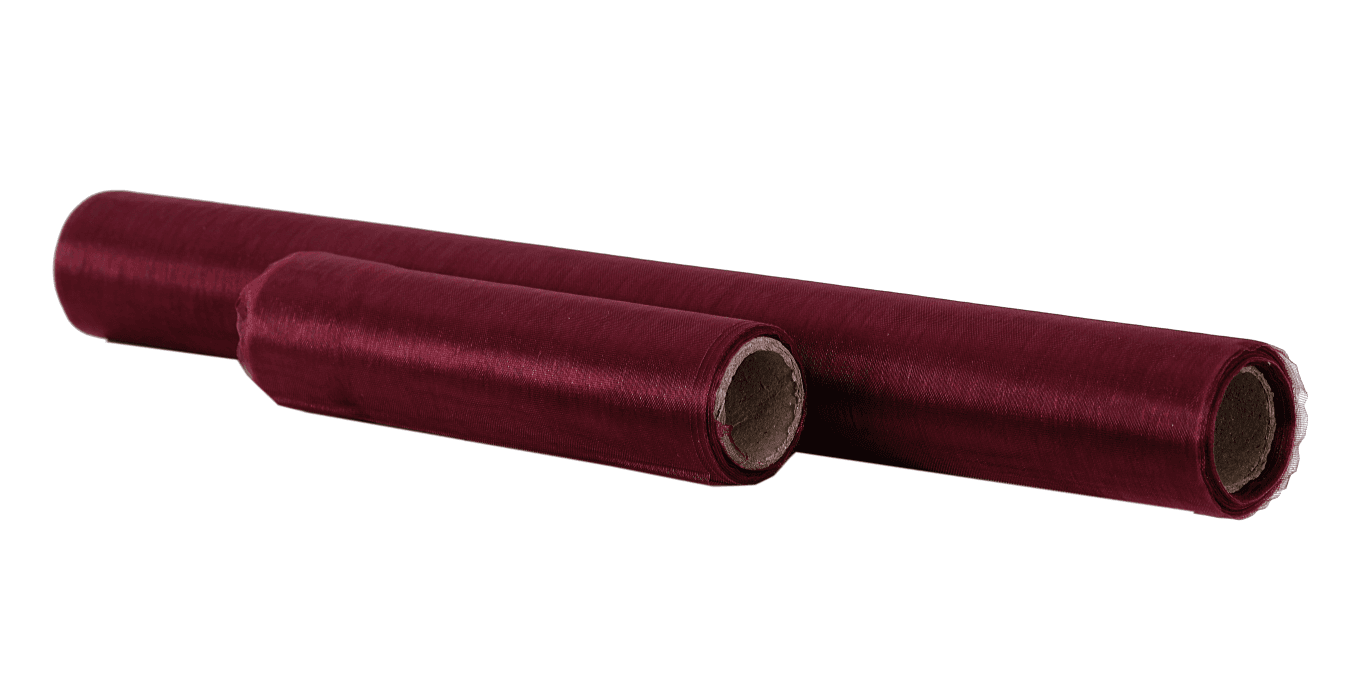 Organza nieobszywana miękka, 40cm/8,1mb, bordowa