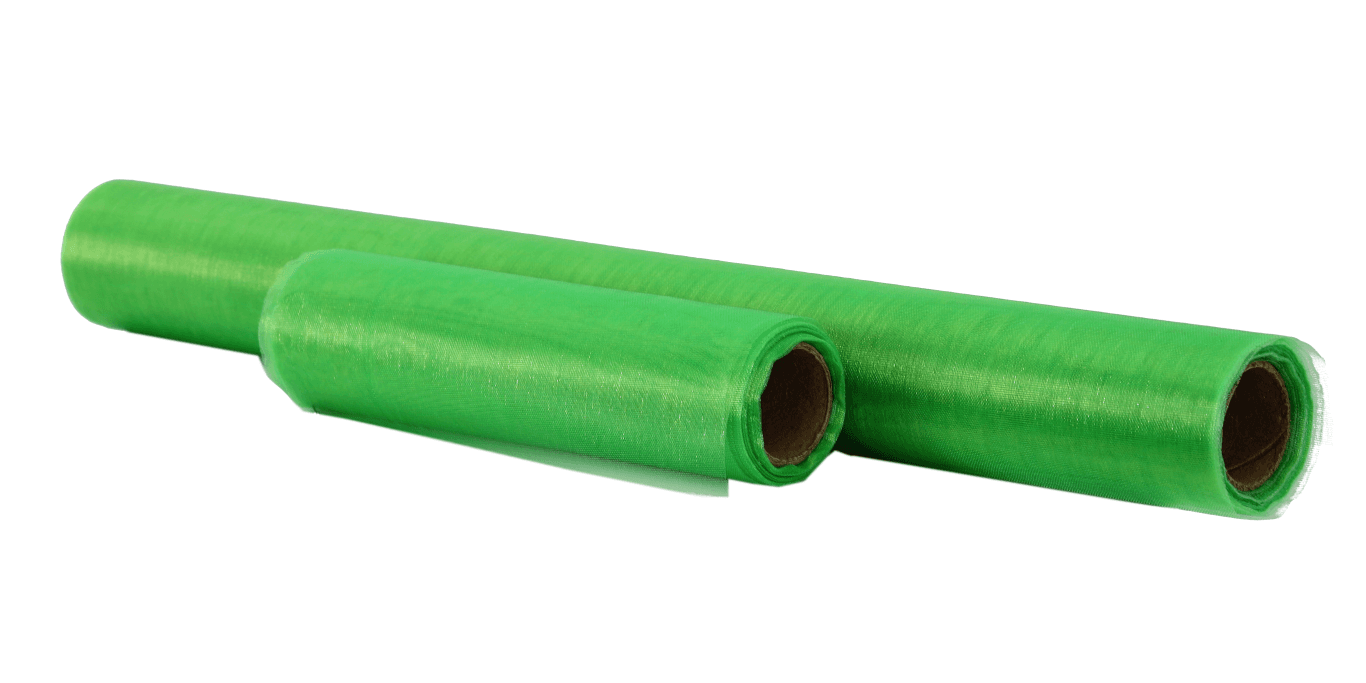 Organza nieobszywana miękka, 40cm/8,1mb, zielona