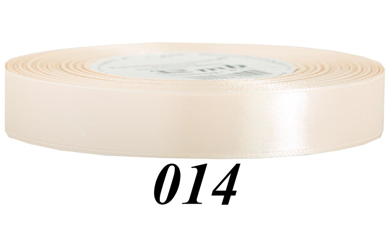 Wstążka satynowa 12mm/32mb, beżowa