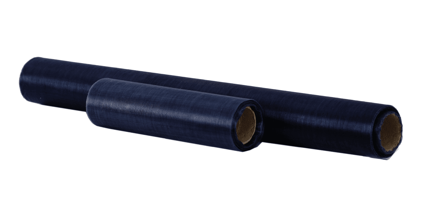 Organza nieobszywana miękka, 40cm/8,1mb, granatowa