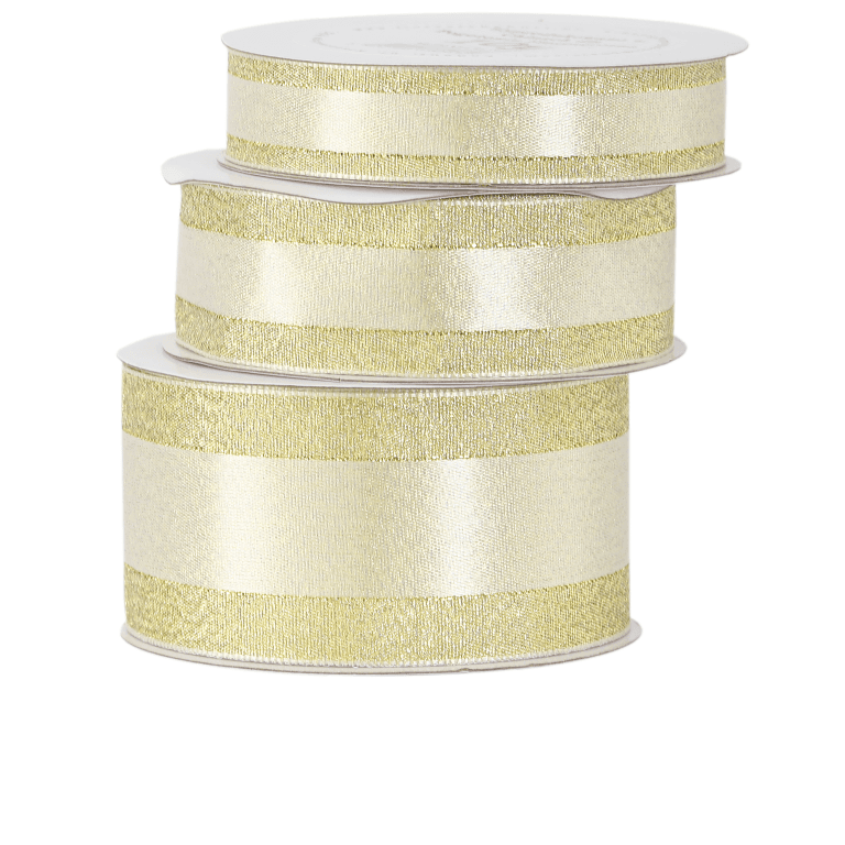 Wstążka satyna/pasek brokat 15mm/9mb, złota