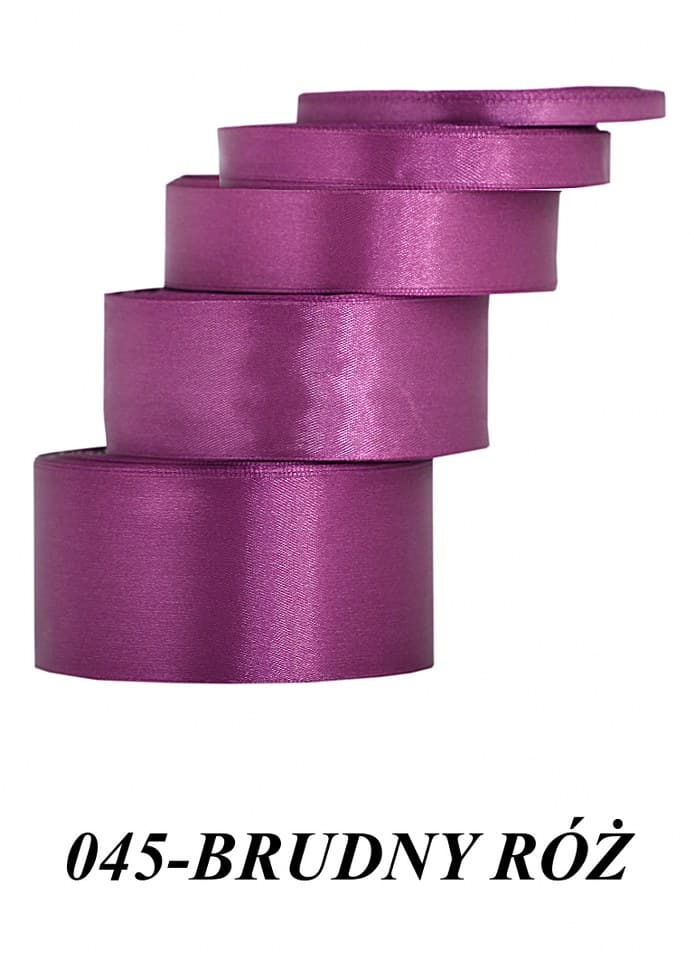 Wstążka satynowa 12mm/32mb, brudny róż