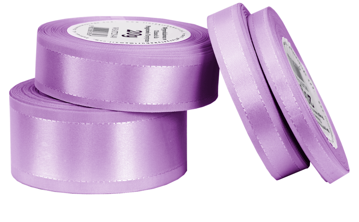 Wstążka z paskami satyna/tafta 15mm/20y, wrzosowa