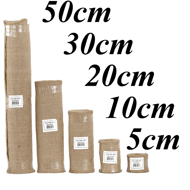 Juta obszywana, 12x13,20cm/5mb, 340g/m2, natura