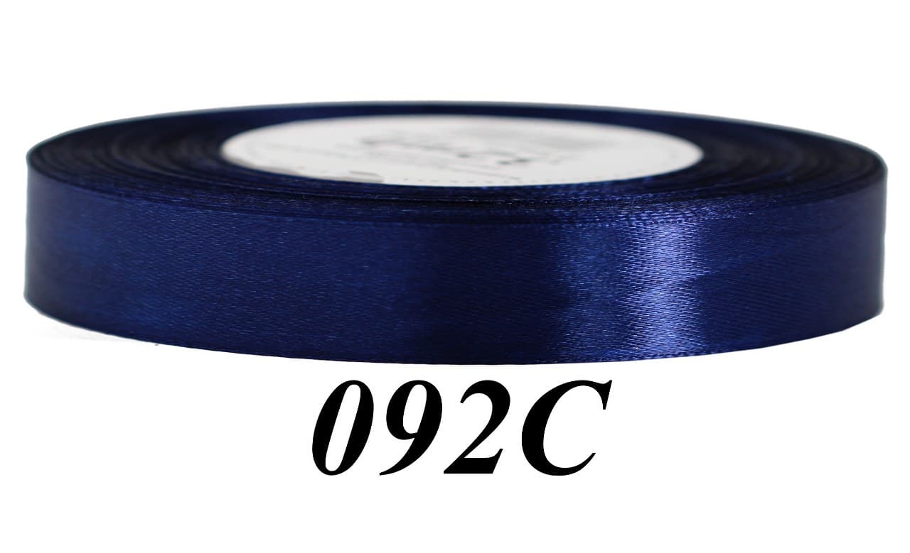 Wstążka satynowa 12mm/32mb, ciemnogranatowa