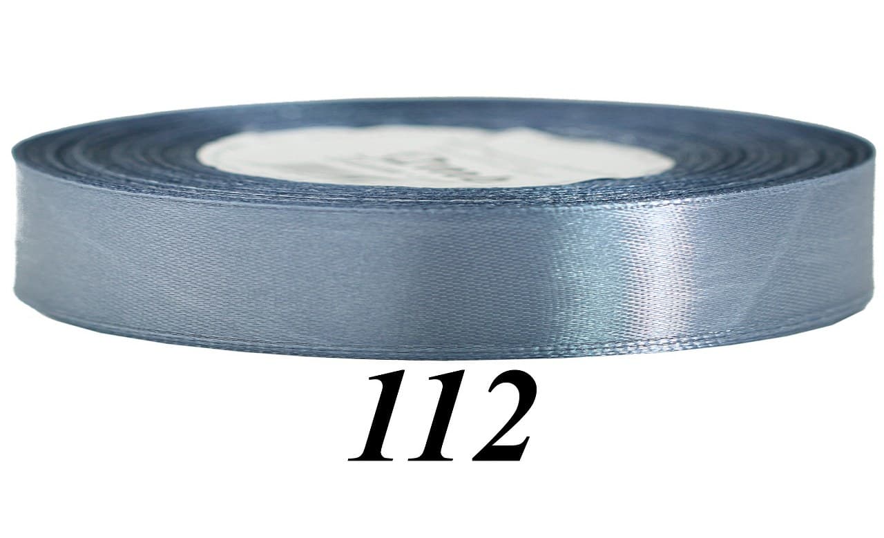 Wstążka satynowa 12mm/32mb, ciemnosrebrna