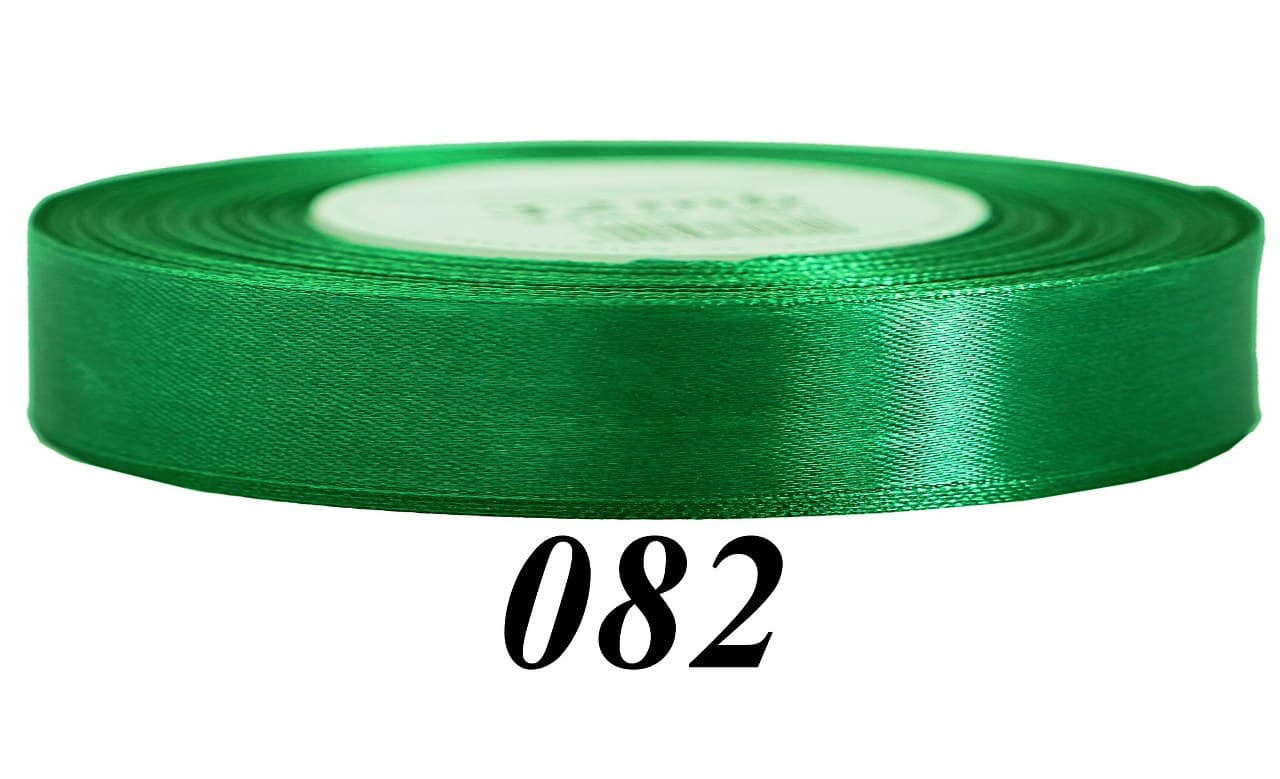 Wstążka satynowa 12mm/32mb, ciemnozielona