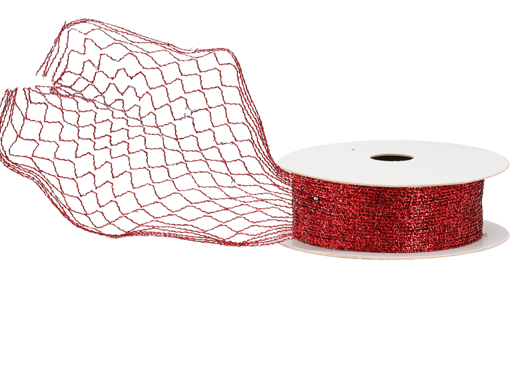 Wstążka "Kabaretka" 3cm/5mb, czerwona
