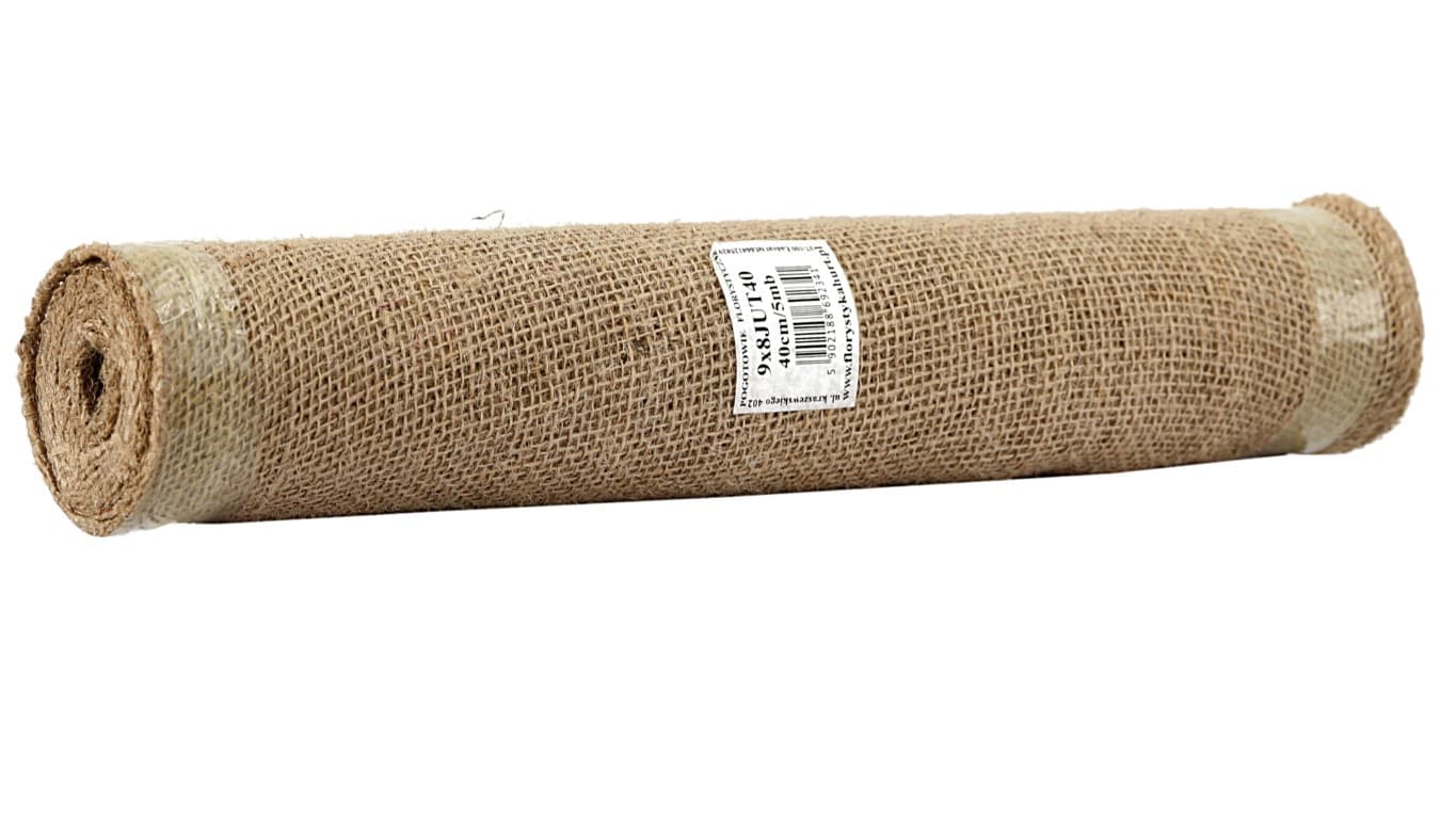 Juta obszywana, 9x8,40cm/5mb, 260g/m2, natura