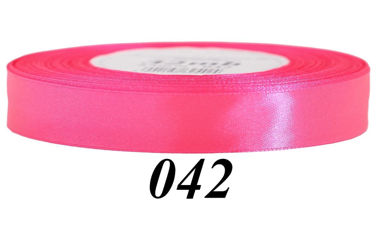 Wstążka satynowa 12mm/32mb, ciemny róż