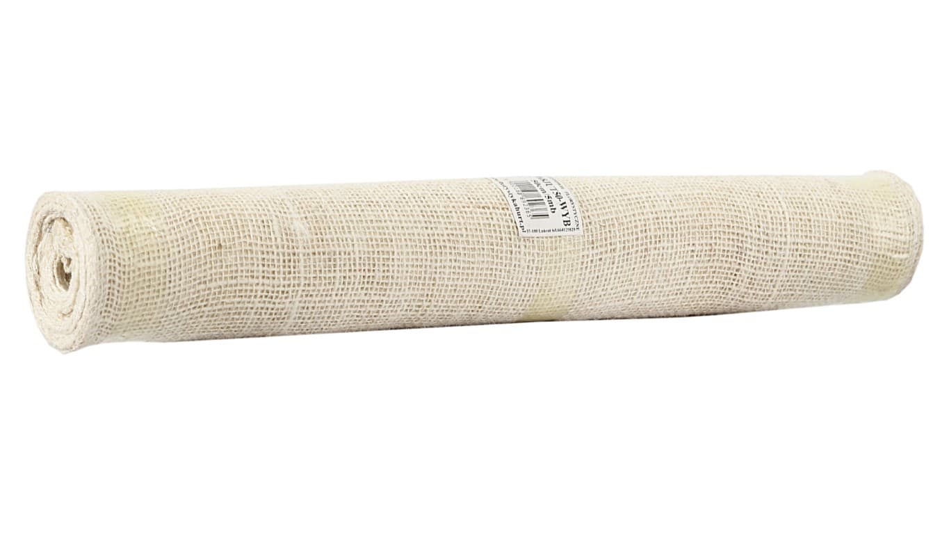 Juta obszywana, 9x8,50cm/5mb, 260g/m2, wybielana