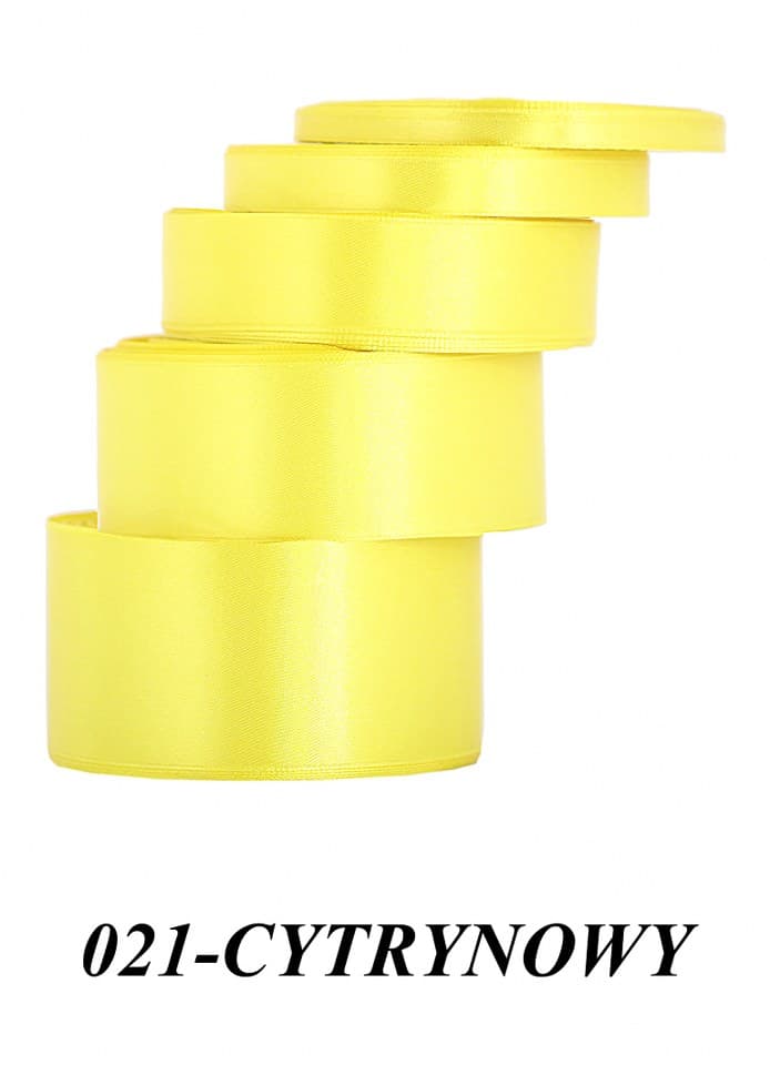 Wstążka satynowa 12mm/32mb, cytrynowa