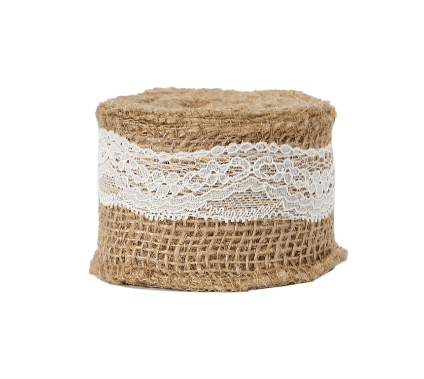 Juta obszywana z koronką, 9x8, 5cm/5mb, 260g/m2