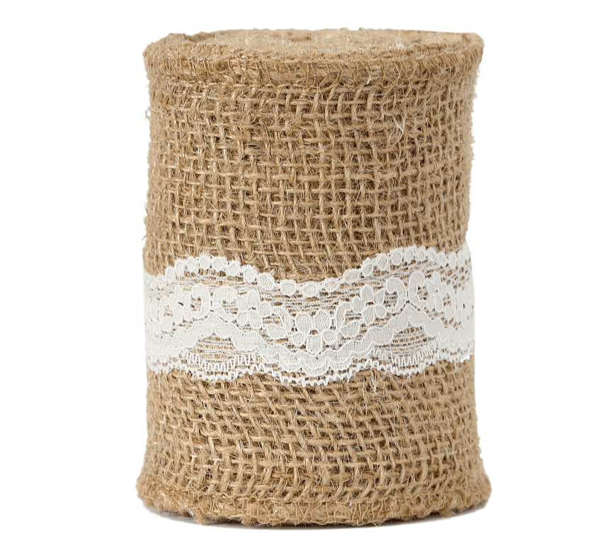 Juta obszywana z koronką, 9x8,10cm/5mb, 260g/m2