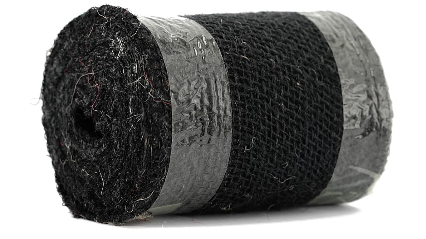 Juta obszywana, 9x8,10cm/5mb, 260g/m2, czarna