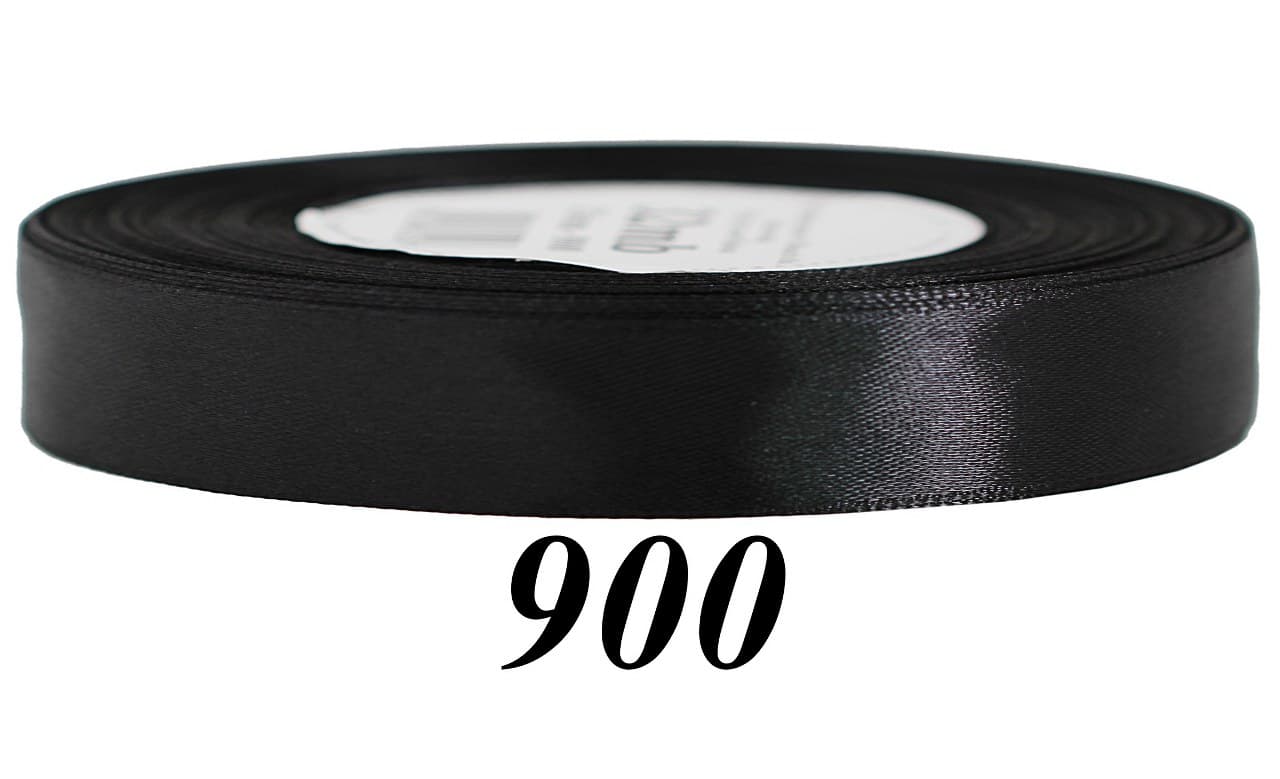Wstążka satynowa 12mm/32mb, czarna