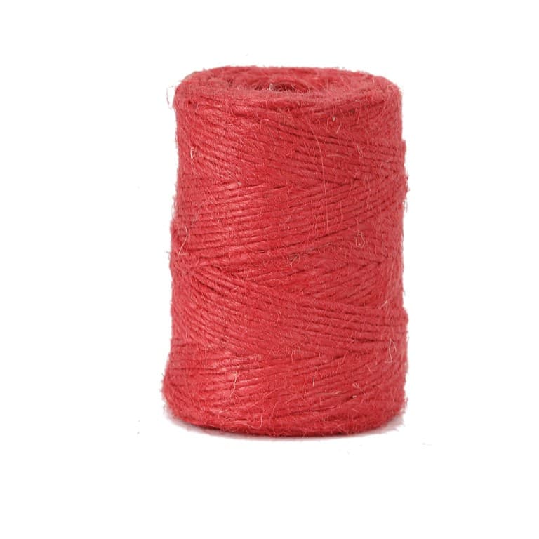 Sznurek jutowy, śr 1mm/83mb/100 gramów, czerwony