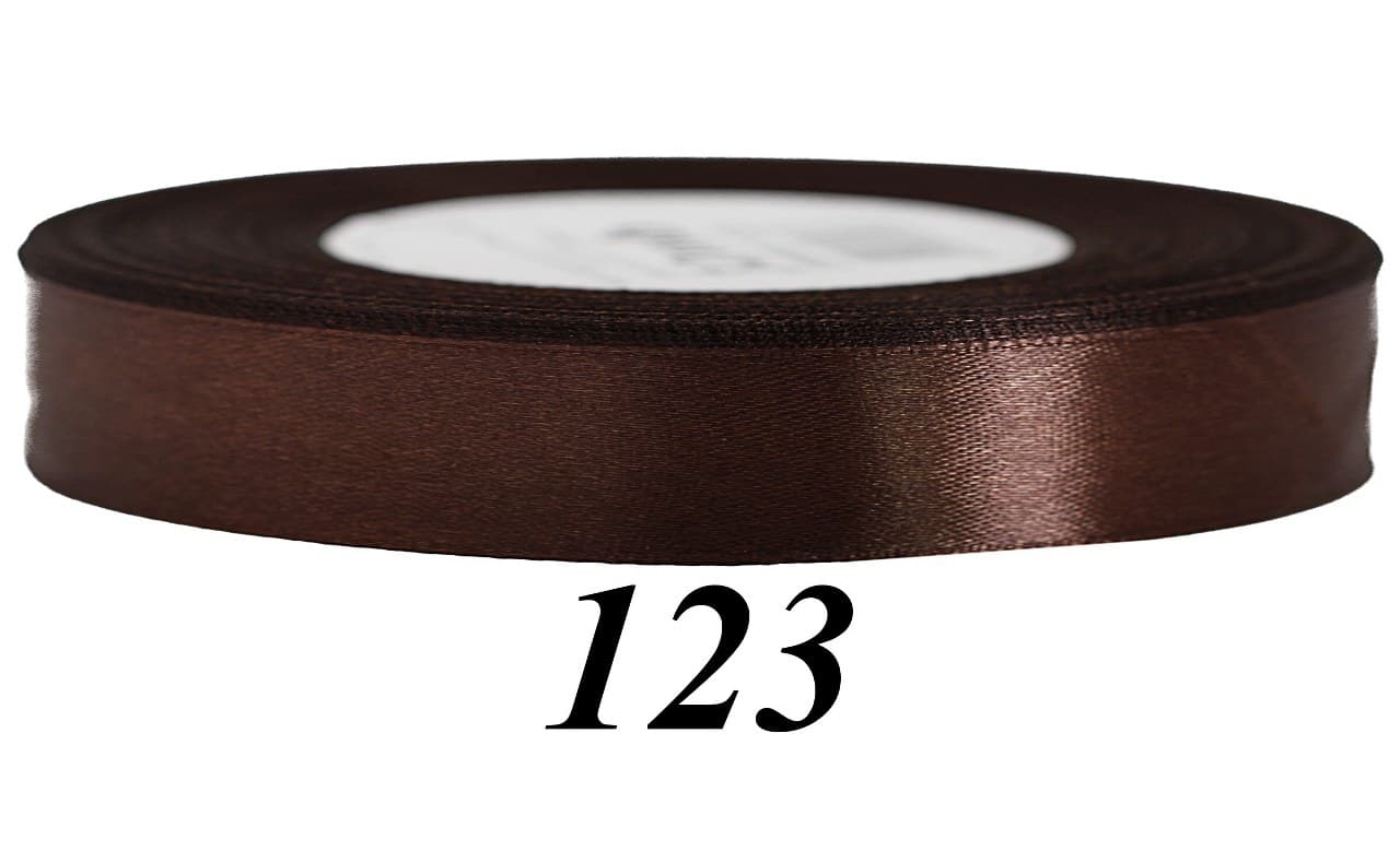 Wstążka satynowa 12mm/32mb, czekoladowa