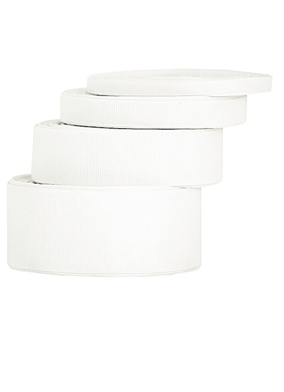 Wstążka rypsowa, 12mm/22mb, biały śmietankowy