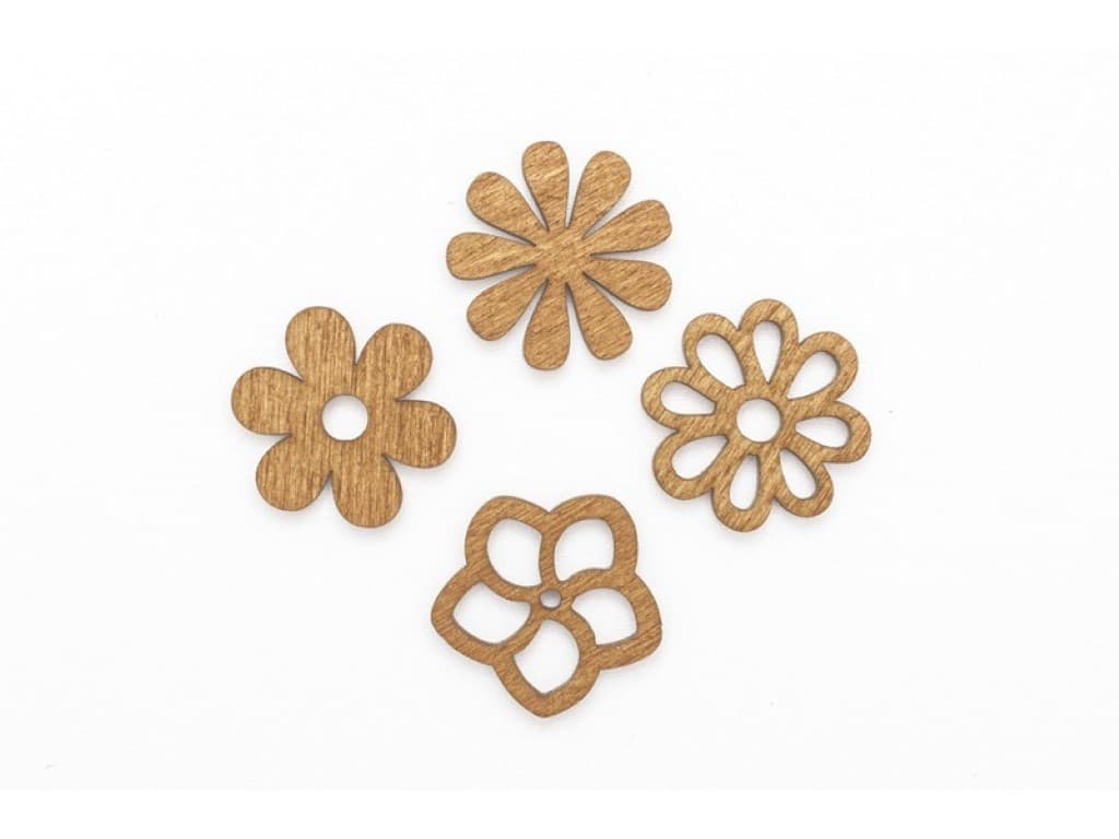 Kształty ze sklejki, 3-5cm, kwiatki mini/ok. 60szt