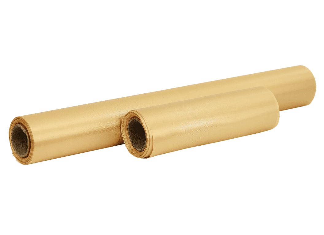 Satyna gładka w rolce, bieżnik, 36cm/9y, złota