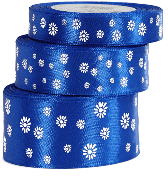 Wstążka satynowa STOKROTKA, 25mm/18mb, chabrowa