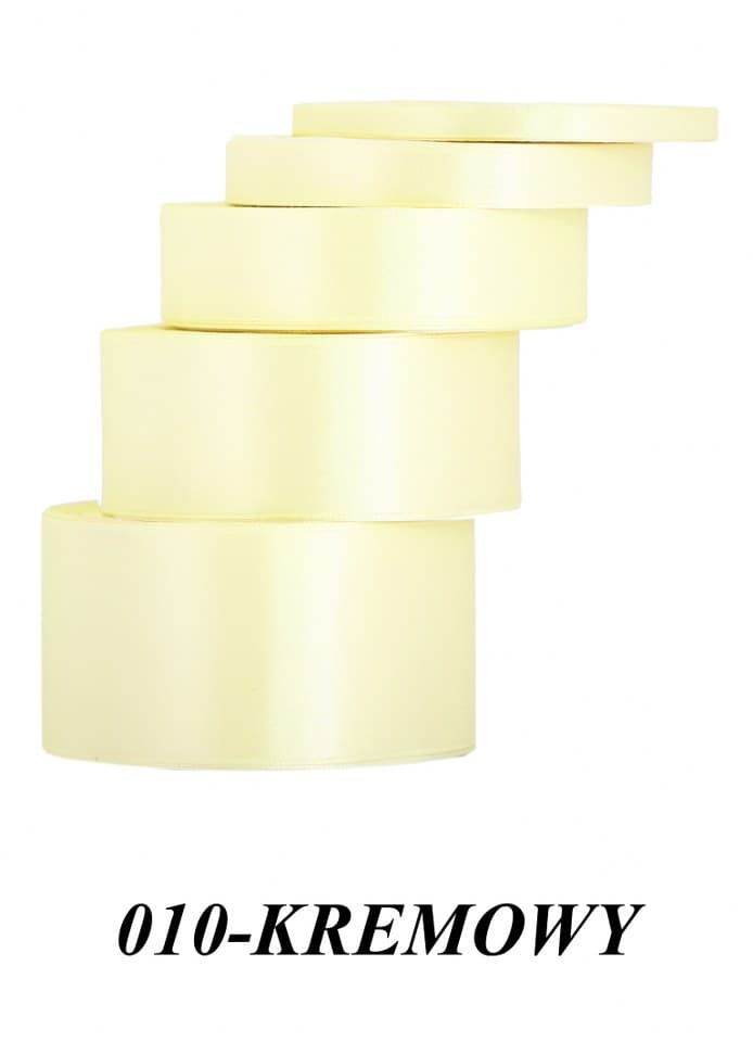 Wstążka satynowa 12mm/32mb, kremowa