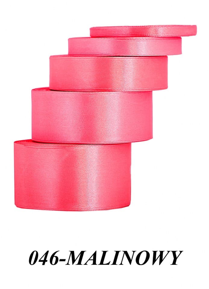 Wstążka satynowa 12mm/32mb, malinowa