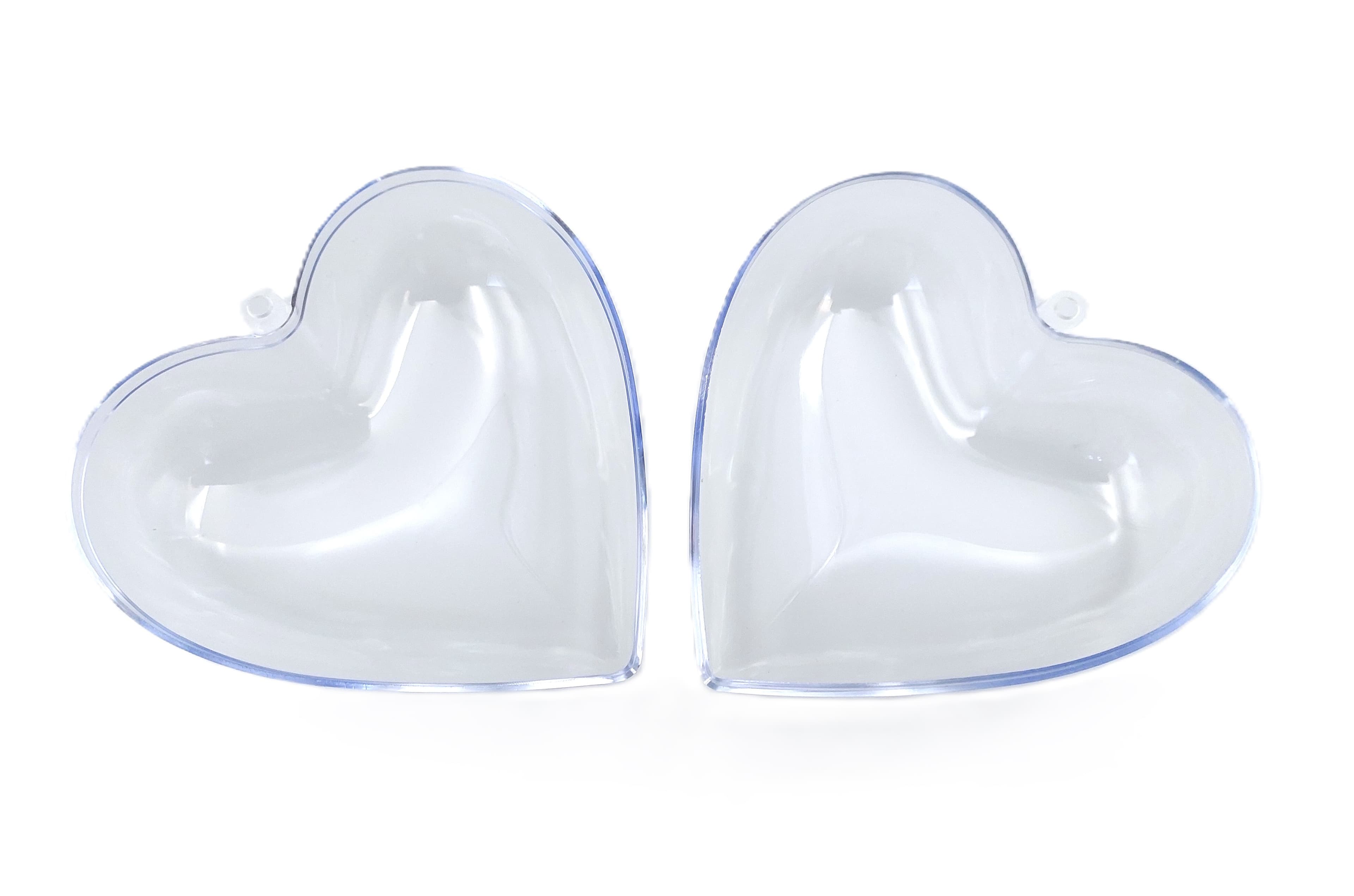 Serce akrylowe płaskie,100x98x56mm/5sztuk