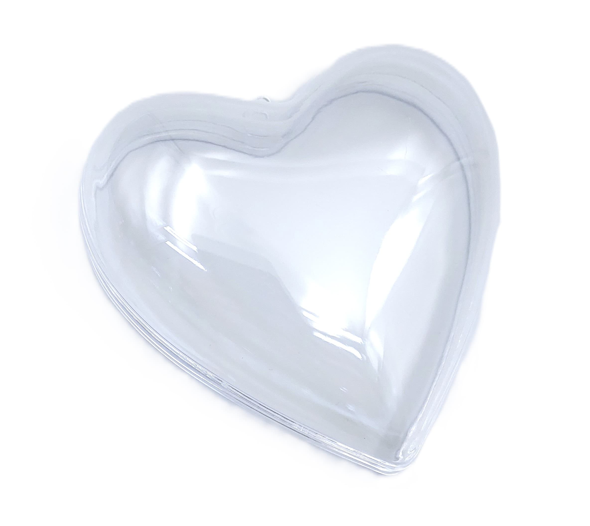 Serce akrylowe płaskie,100x98x56mm/5sztuk