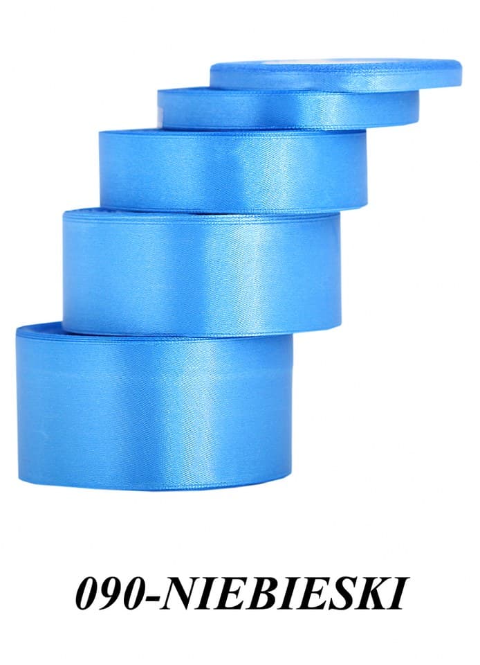 Wstążka satynowa 12mm/32mb, niebieska