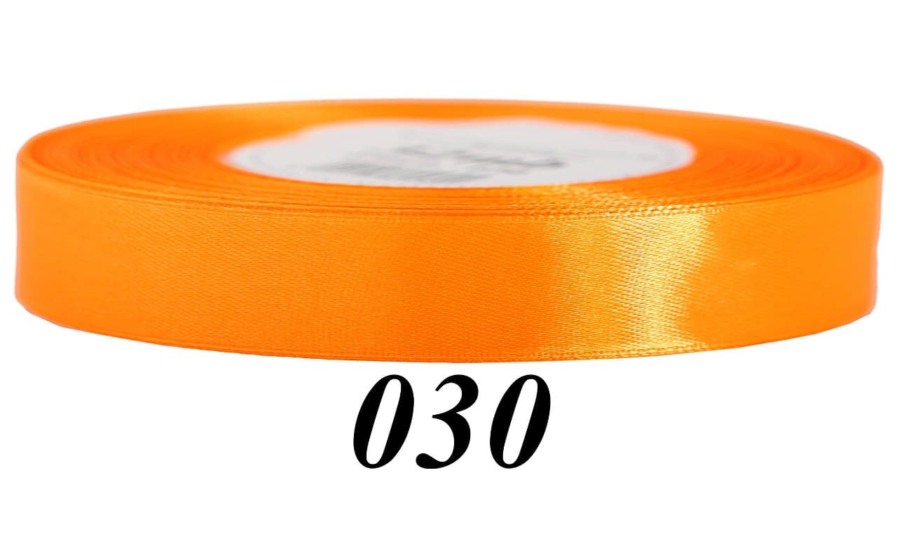Wstążka satynowa 12mm/32mb, pomarańczowa