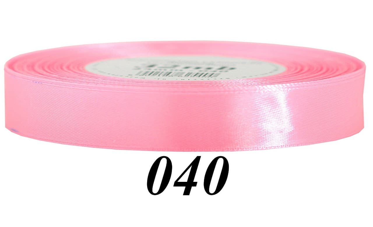 Wstążka satynowa 12mm/32mb, różowa