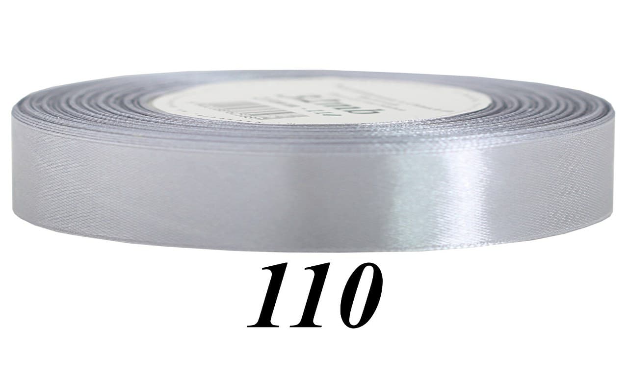 Wstążka satynowa 12mm/32mb, srebrna