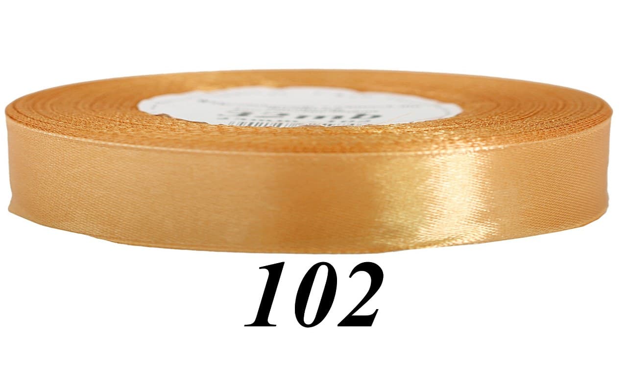 Wstążka satynowa 12mm/32mb, stare złoto