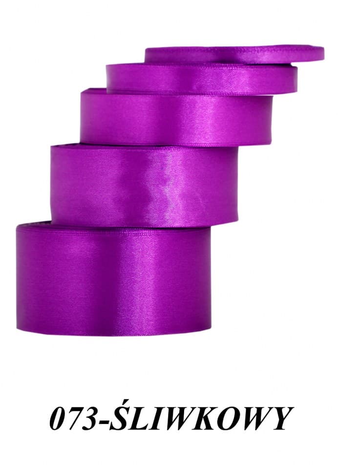 Wstążka satynowa 12mm/32mb, śliwkowa