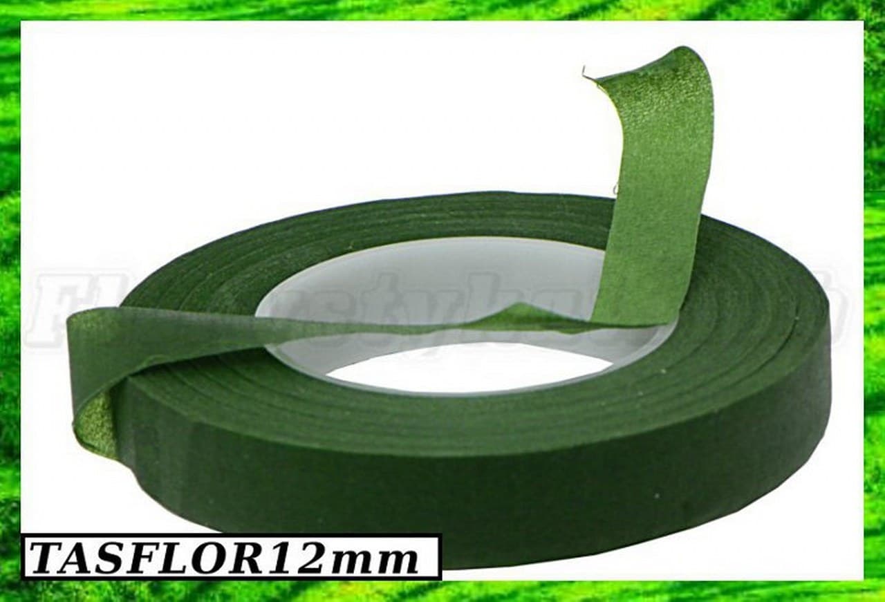 Taśma florystyczna rozciągliwa 12mm/23m zielona CH