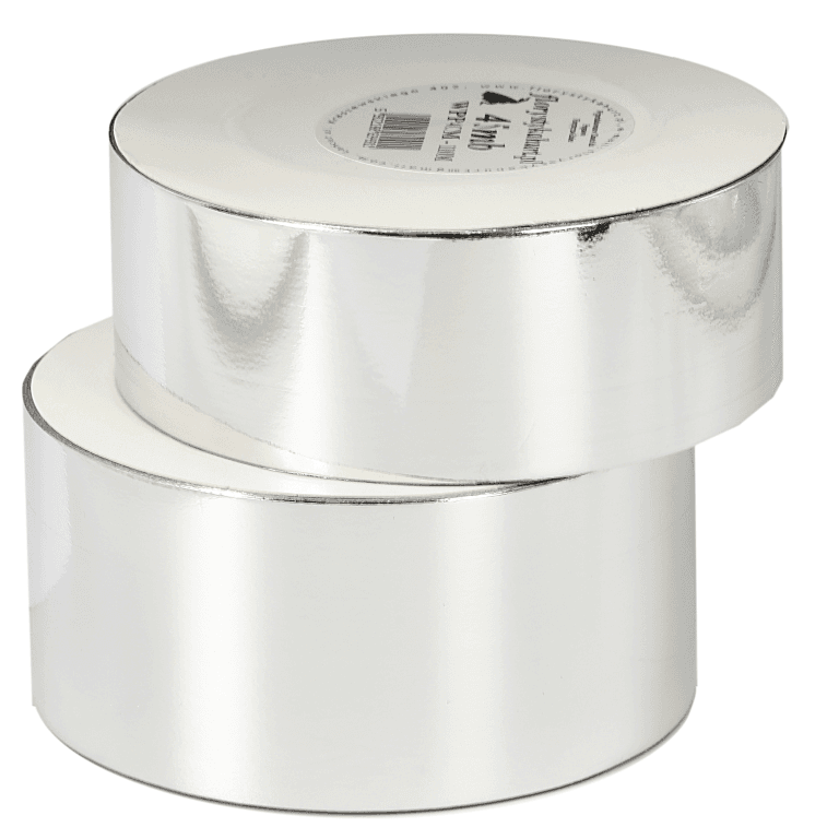 Wstążka plastikowa PP 4cm/45mb, srebrny metalik