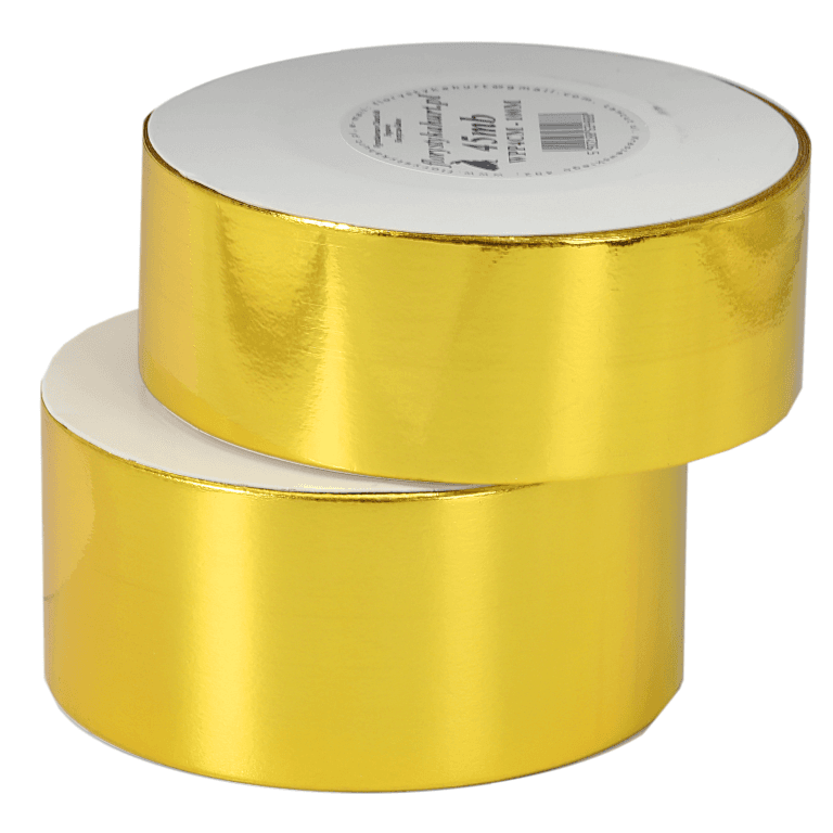Wstążka plastikowa PP 5cm/45mb, złoty metalik
