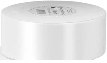 Wstążka polipropylenowa 4cm/50mb, biała perłowa